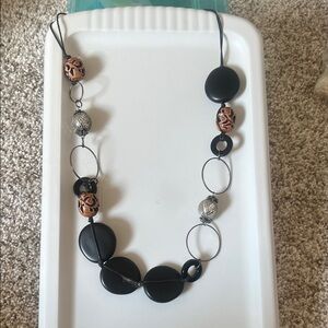 Elegant Black and Silver Necklace
